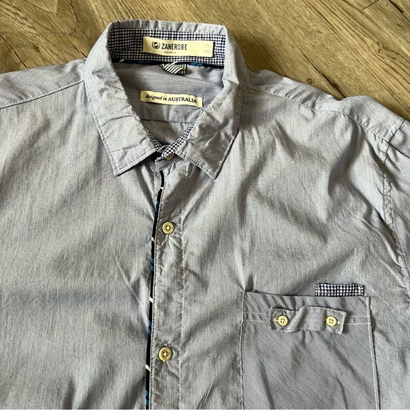 Zanerobe Light Blue Casual Button Down Shirt - Picture 5 of 12